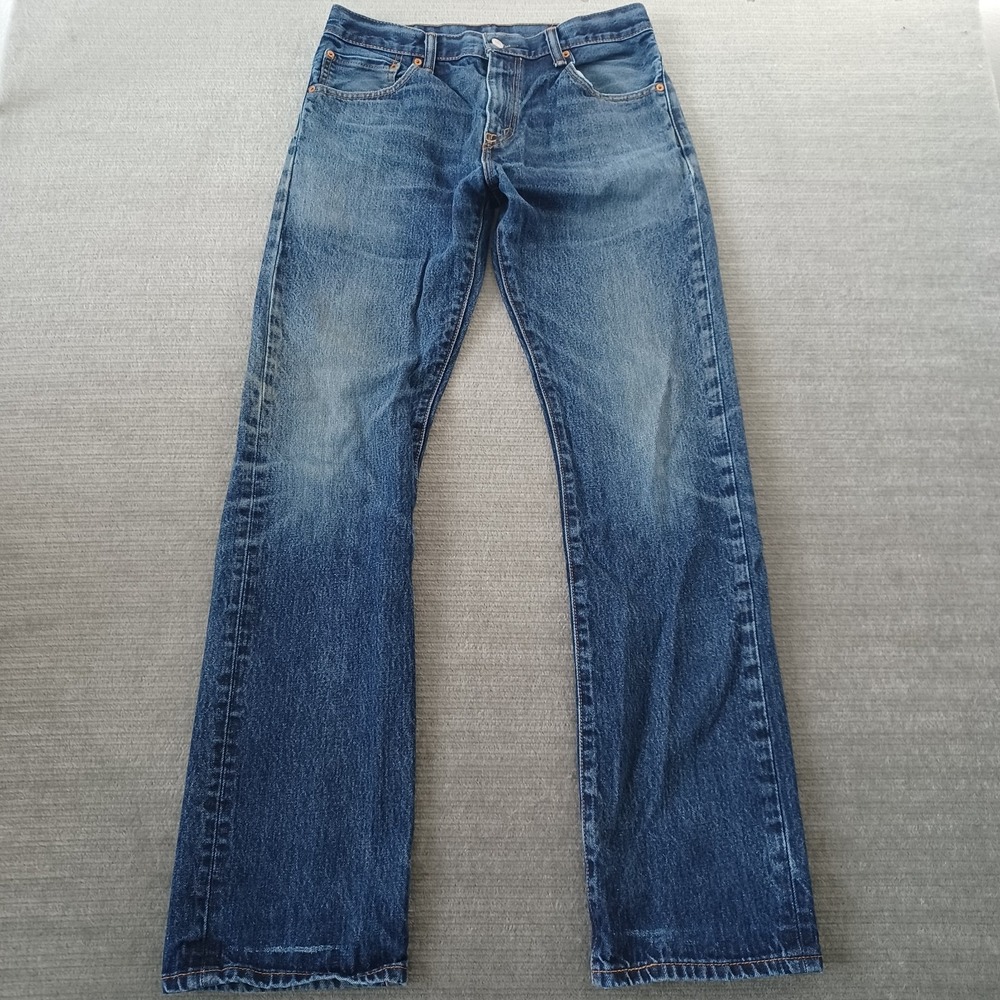 Levi's 517 Boot Cut Denim Jeans Mens 32x34 Dark Wash Faded Red Tab Casual